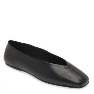 Jeffrey Campbell Fathom Black Softest Leather Ballet Flat Shoes